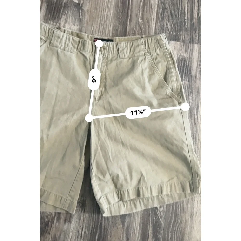 Scottevest SeV Walking Trail Shorts Mens 32 Khaki 8-Pocket Tech Travel Cotton